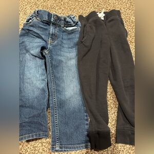OshKosh B'gosh Blue Jeans and Black Joggers